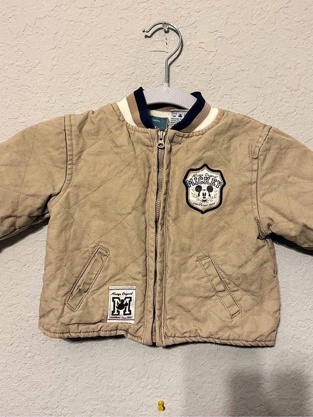 Vintage Disney Mickey Mouse jacket Tan Jacket Baby 18M